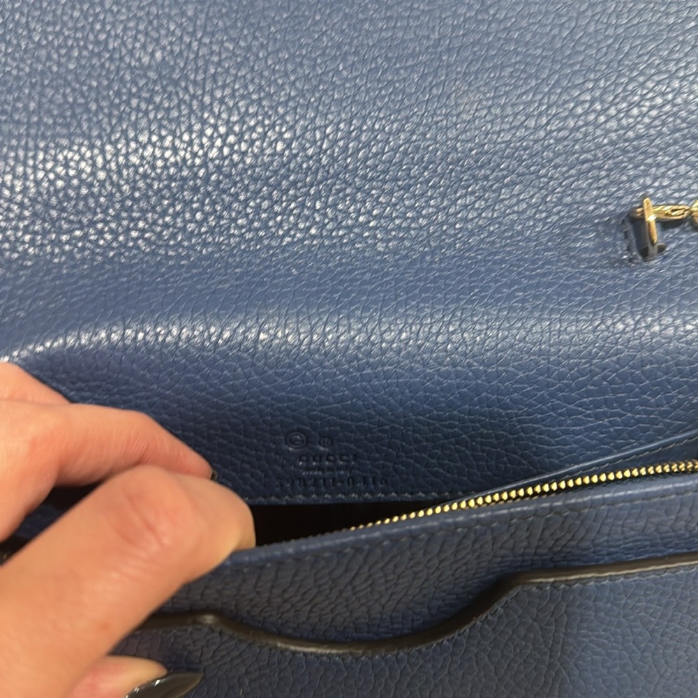 ‼️SOLD‼️   Gucci Leather Crossbody Bag blue - Picture 6 of 9